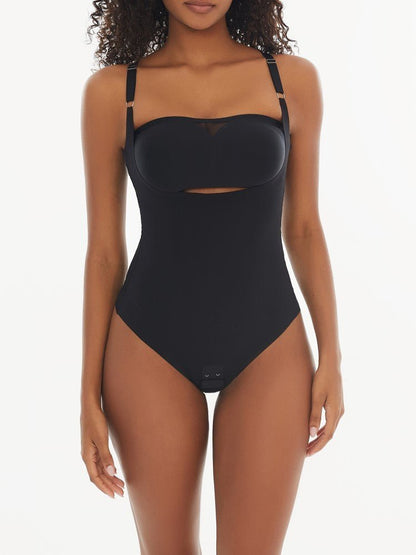 Open Bust Shapewear Bodysuit(Black)