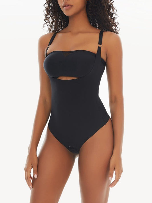 Open Bust Shapewear Bodysuit(Black)