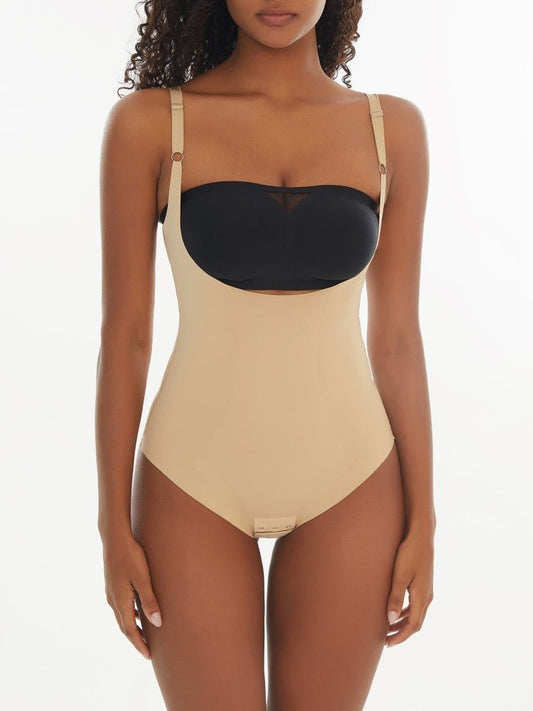 Open Bust Shapewear Bodysuit(Beige)